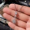Huitan Newly Designed Wedding Accessories Women's Pendant Necklace with Brilliant CZ Temperament Sweet Bridal Marriage Jewelry