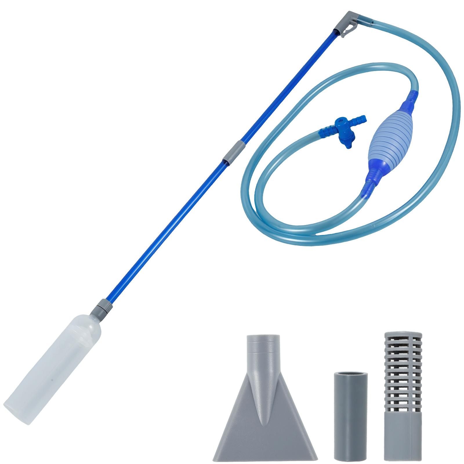 

3M Аквариумный вакуумный сифонный насос-очиститель полуавтоматический аквариумный пылесос для чистки воды с 3 шт. всасывающим отверстием НОВЫЙ 1 Set синий