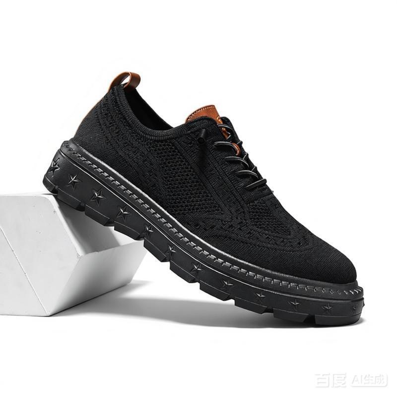 Übergröße 50 51 52 53 54 Herren Mesh-Sneaker Brogue-Designs mit klobigen Sohlen Freizeit-Gehschuhe Sports-Loafer