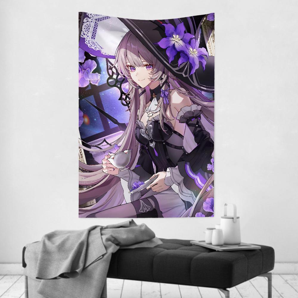 1 Stück The Herta Honkai Star Rail Spiel Wandteppich Raumdekor Wandtuch Party Hängender Hintergrund Raumdekor Babyzimmer