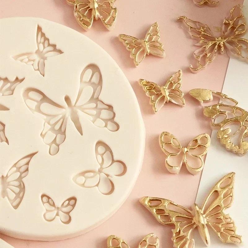 Oval Shape Butterfly Pattern Fondant Cake Baking Mold Chocolate Candy DIY Molds Cake Decoration Tools Kitchen Accessories