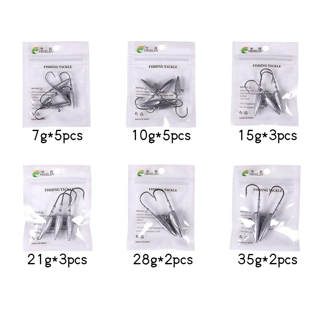 Jighead Fishhooks 7g 10g 15g 21g 28g 35g Worm Fishing Lure Hook Soft Lure Lead Jig Head Artificial Bait Fishing Tackle
