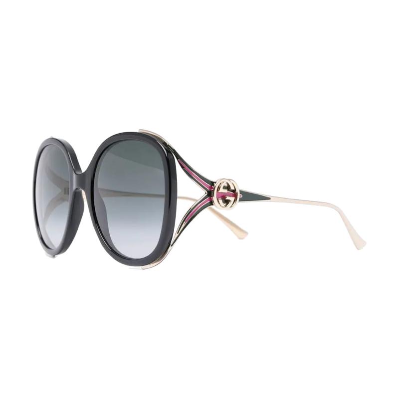 GUCCI Sunshade Comfortable Thin Frame Alloy Frame Irregular Sunglasses Women's