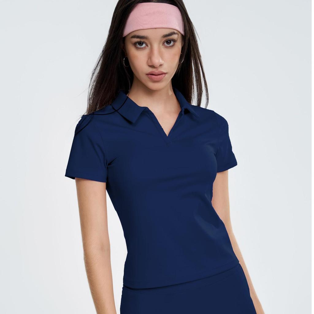 Polo de Tenis de Secado Rápido para Mujer para Deportes al Aire Libre y Yoga
