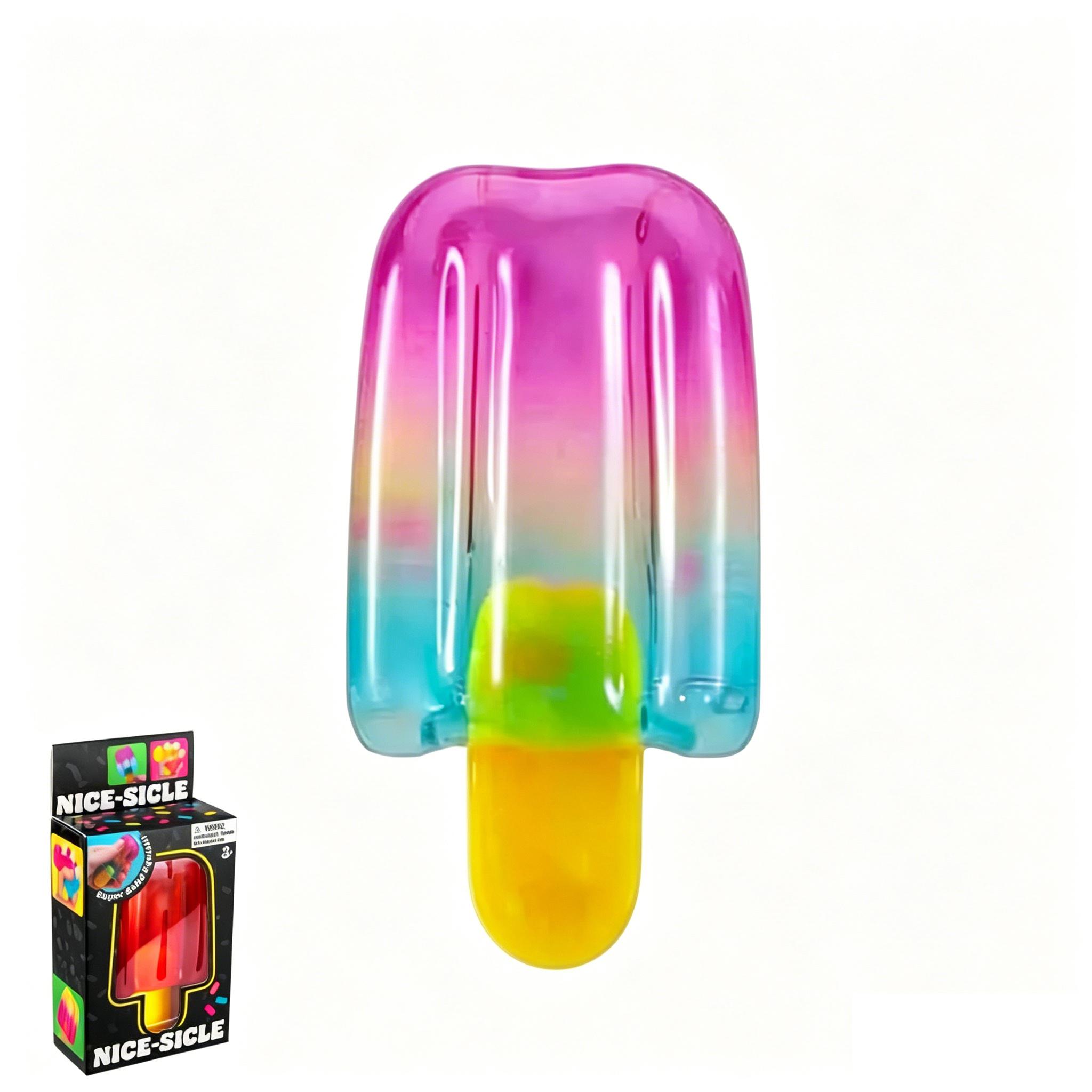 1 st Transparant Kleurverloop IJsje Squishy Stressverlichter Knijp Fidget Speelgoed Anti-Angst Sensorisch Speelgoed Kinder Verjaardagscadeau. lichtblauwe kleur