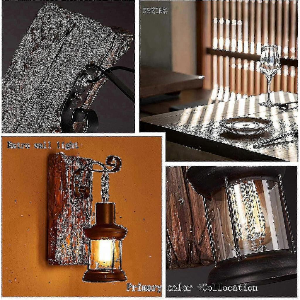 Wall Lamp Holder Wall Light Vintage Style For Bedroom, Living Room