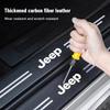 4PCS Carbon Fiber Car Door Sill Protector Stickers for Jeep Wrangler Grand Cherokee Anti-Scratch Door Entry Guard Accessories ALY1