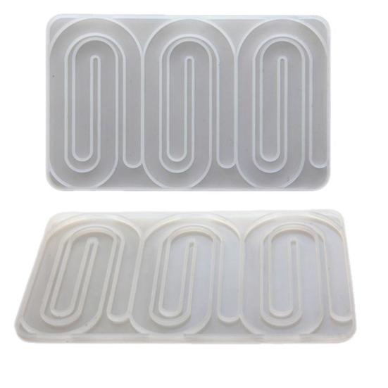 Paper Clip Bookmark Mold Flexible Silicone Mold Resin Craft Mold for DIY Paper Clip Bookmarks Album Clips Business Card Clips