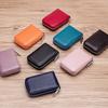 Large Capacity Leather Credit Card Holder Men Women Zipper Leather Purse Card Case Wallet Bank Card ID Holders