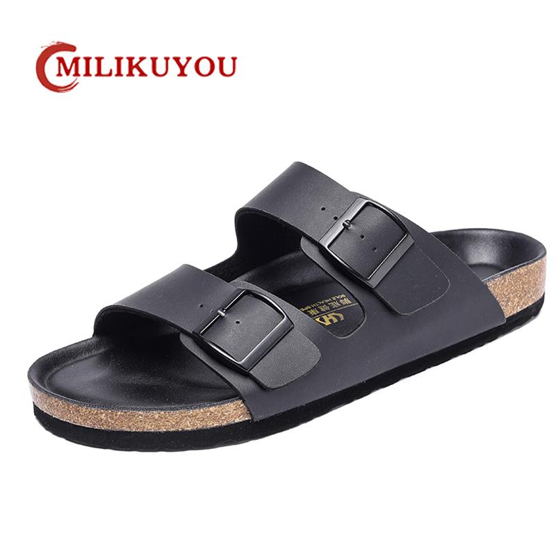 Leather Men Sandals Summer Men's Sandals Women Slippers Outdoor Beach Casual Shoes Zapatos Hombre Durable Non-Slip Luxury Shoes