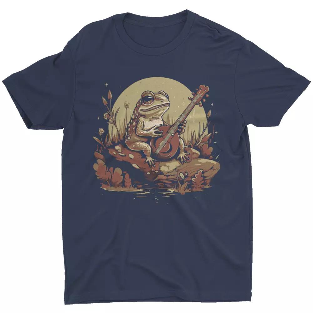 Frog Playing The Banjo T-shirt Funny Animal Guitar Musicians Vintage T Shirt Tee Unisex T-Shirt XXXL