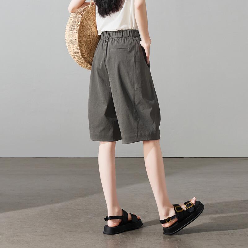 SOFSIL Women s 2026 Summer Wide-Leg Cropped Pants 28/L