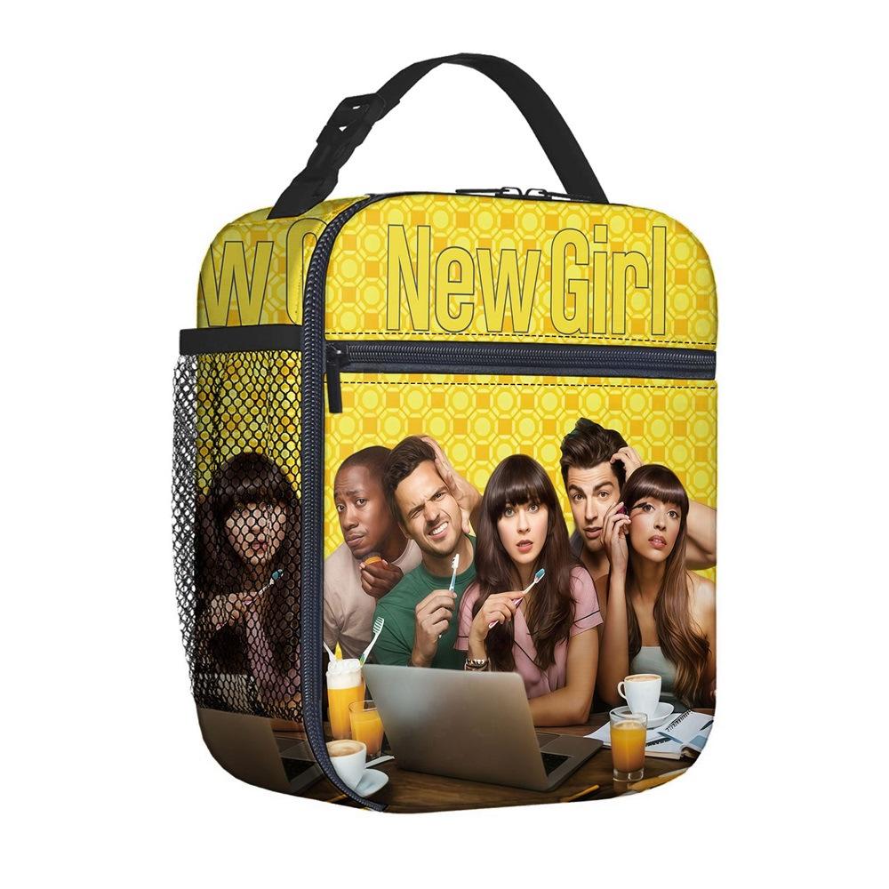 Borsa per Pasto Portatile Borsa Quadrata per Pasto Completamente Stampata Borsa per il Pranzo dei Bambini Borsa per Picnic della Scuola Elementare