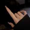 Trendy Double Layer Zircon Ring - Women’s Fashion Niche Design, High-Grade Open Index Finger Ring