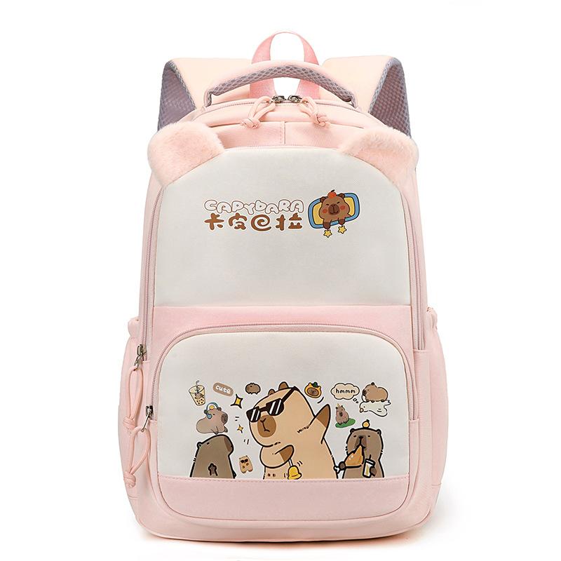 New high-value backpack large-capacity schoolbag for female junior high school students, light, fashionable and versatile, casual and simple backpack