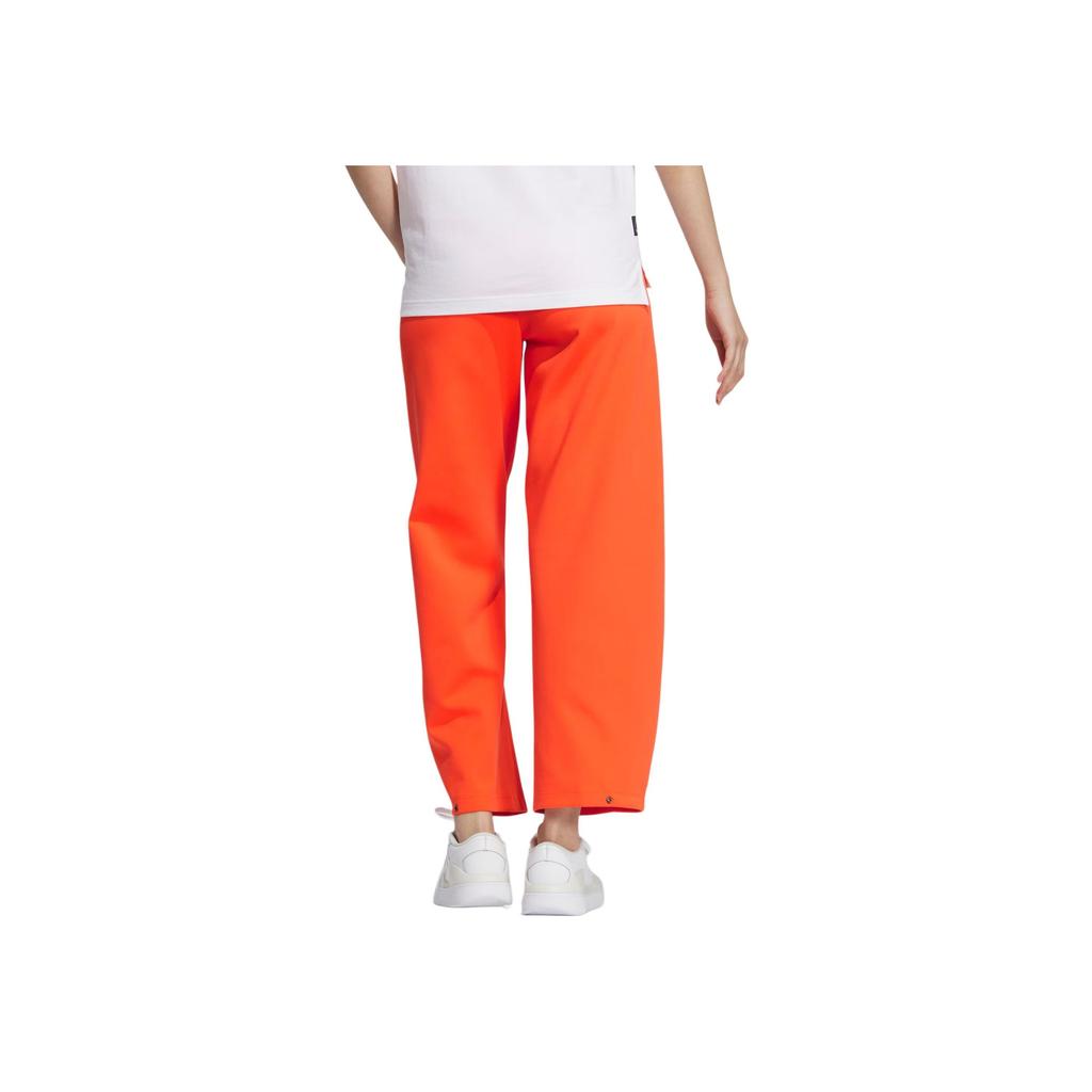 Adidas Fustl Pants Solid Color Loose Fit Drawstring Knit Sports Pants Women Pants Half-Impact-Orange JJ1345