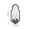 Dollhouse LED Wall Sconce with Two Head Lamp 1/12 Scale Miniature Wall Lamp for Garden Scene Displaying Decorations