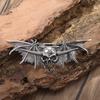 Retro Viking Gothic Skull Wings Hair Clip - Norwegian Style Party Accessory.
