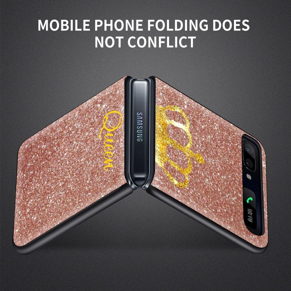 Etui Na Telefon Zflip4 Dla Samsung Z Flip3 5G z flip 3 5G zFlip Pokrowiec Muszla Na Telefon Komórkowy Caso Telefon Komórkowy Fundas Mama Królowa Księżniczka
