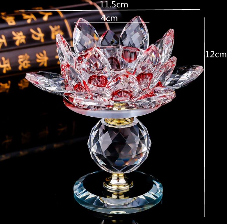Household Colorful Crystal Lotus Candlestick, Butter Lamp Holder, Buddha Offering Lamp, Interior Decoration, Buddha Hall, Prayer