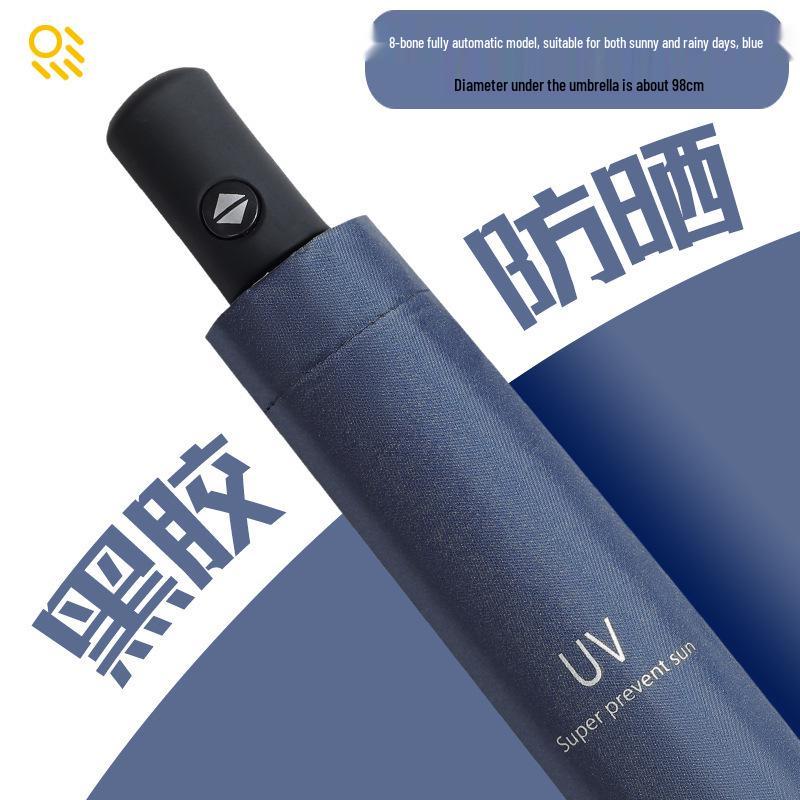 Extra Large Reinforced Automatic Sun & Rain Umbrella with Anti-UV Sunshade and Logo Print