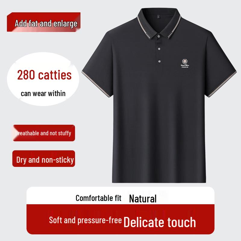 Men s Plus Size Cooling Breathable Short Sleeve Polo Shirt 3XL
