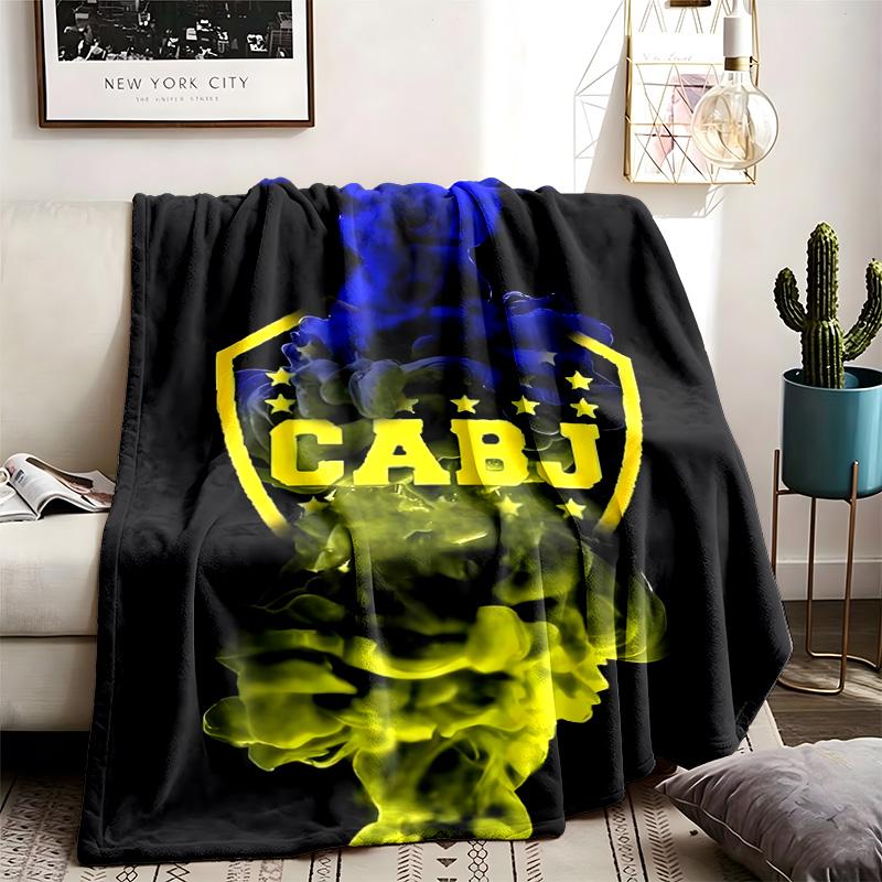 Club Atletico Boca Juniors Theme Personalized Outdoor Flannel Blankets Soft And Suitable For All Seasons Perfect For Sofas Beds And Camping