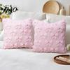 Soft Plush Cushion Cases Throw Pillow Cover, Heart Embroidery Case with 3D Bowknot Jacquard, Sweet Style Home Decor Fluffy Decorative for Couch