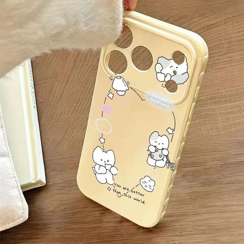 

Apple 17 Pro Max Soft Phone Case: Illustration Love Design for Models 11, 14, 15, 16 Apple 11 Pro Max
