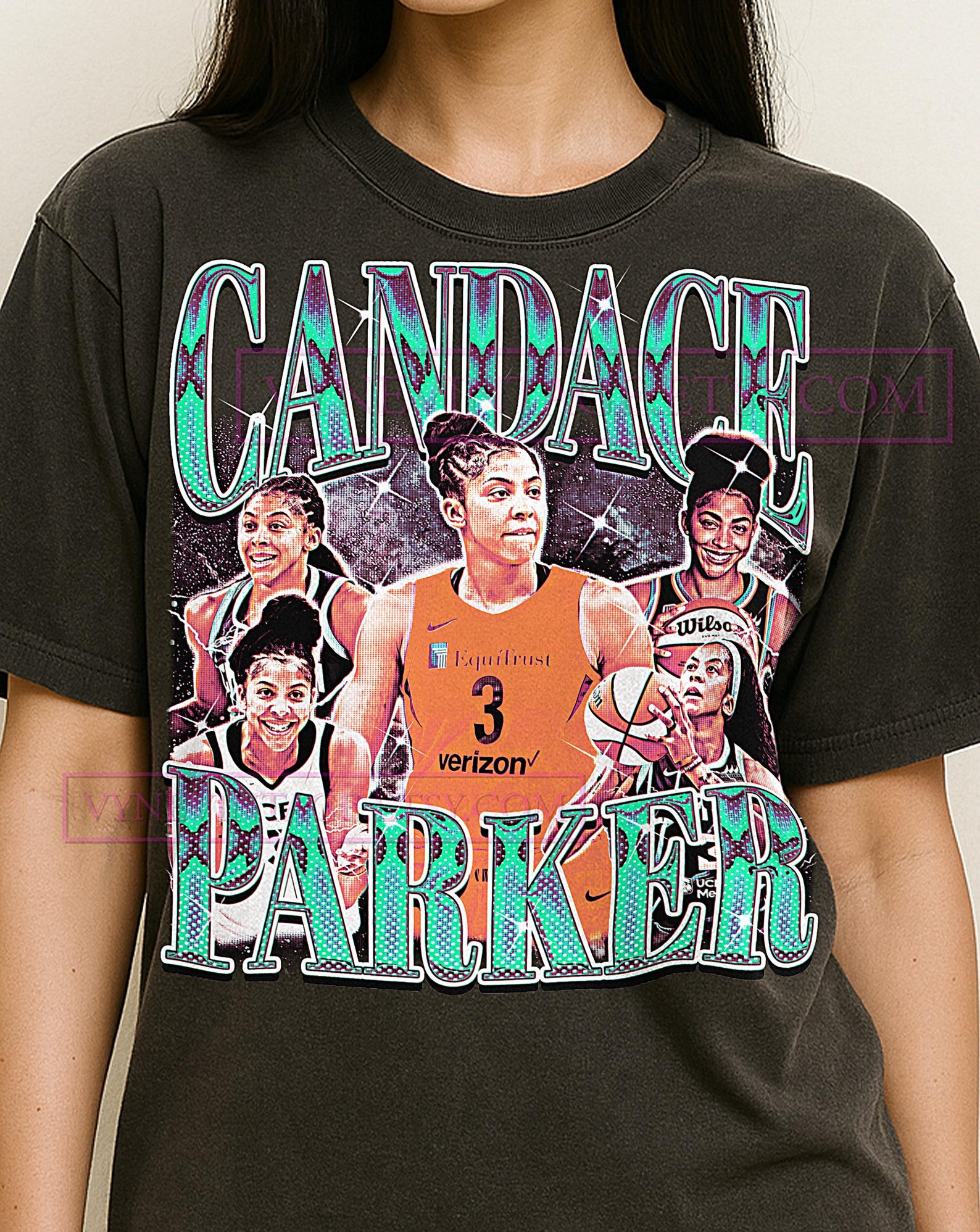 Candace Parker Shirt, 90s Vintage Retro Bootleg Candace Parker T-Shirt, Basketball Legend Graphic Tee, Athlete Tribute Fan Gear L