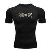 Herren Kompressions Sport T-Shirt Schnelltrocknend Atmungsaktiv Dehnbar Fitnessstudio Training Laufen Training Fitness Aktive Kleidung Kurzarm Sportoberteil