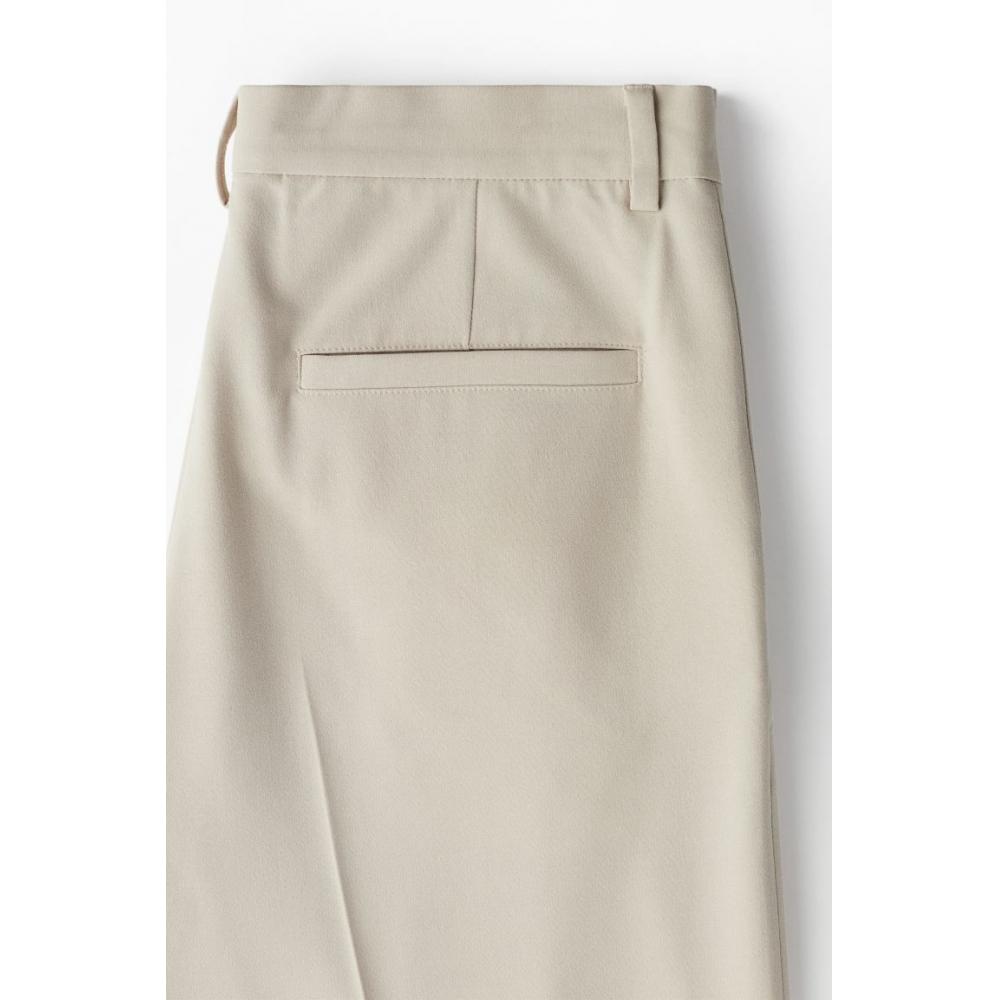 H M Loose Fit Tailored Pants ligHt Beige