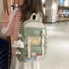 Large Capacity Students' Book Bag Color Contrast Schoolbag Girls Campus Lightweight Backpack