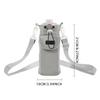 1PC Adjustable Shoulder Strap Water Bottle Bag with Phone Pocket Waterproof Water Bottle Carrier Bag Water Bottle Holder Pouch