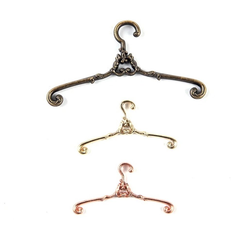 5Pcs Metal Mini Coat Hanger Windproof Dolls Clothes Rack Doll Clothes Hanger  Bedroom Decor