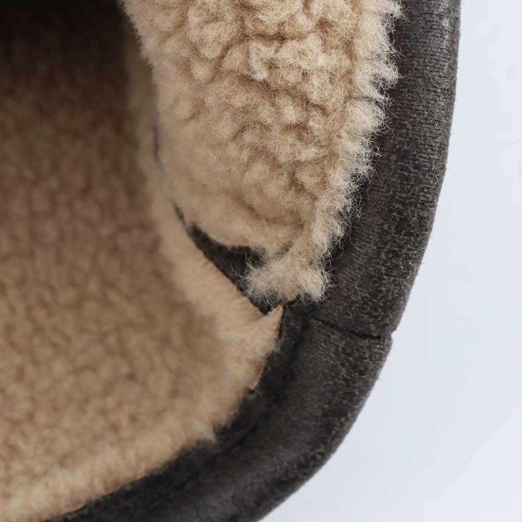 Autumn 2024 Women's Loose Mid-Length Lapel Shearling Double-Faced Coat Jacket