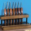 Modern Office Knitting Tools Holder Workspace Organizers In Solid Wood with 9 Compartment Stand with Cellphone Niche