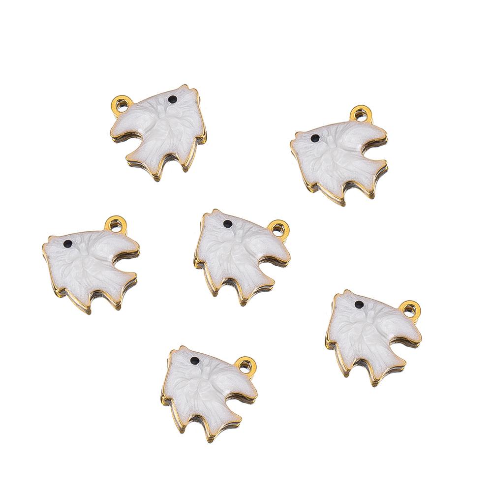 10pcs Stainless Steel Enamel Octopus Seahorse Dolphin Crab Clown fish Charm Bracelet Earring Pendant Base for DIY Jewelry Making