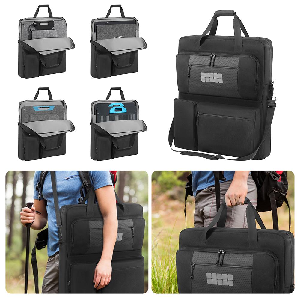 Solar Panel Storage Bags Waterproof Solar Board Protective Handbag Large Capacity for Portable Solar/BLUETTI 100W & 200W