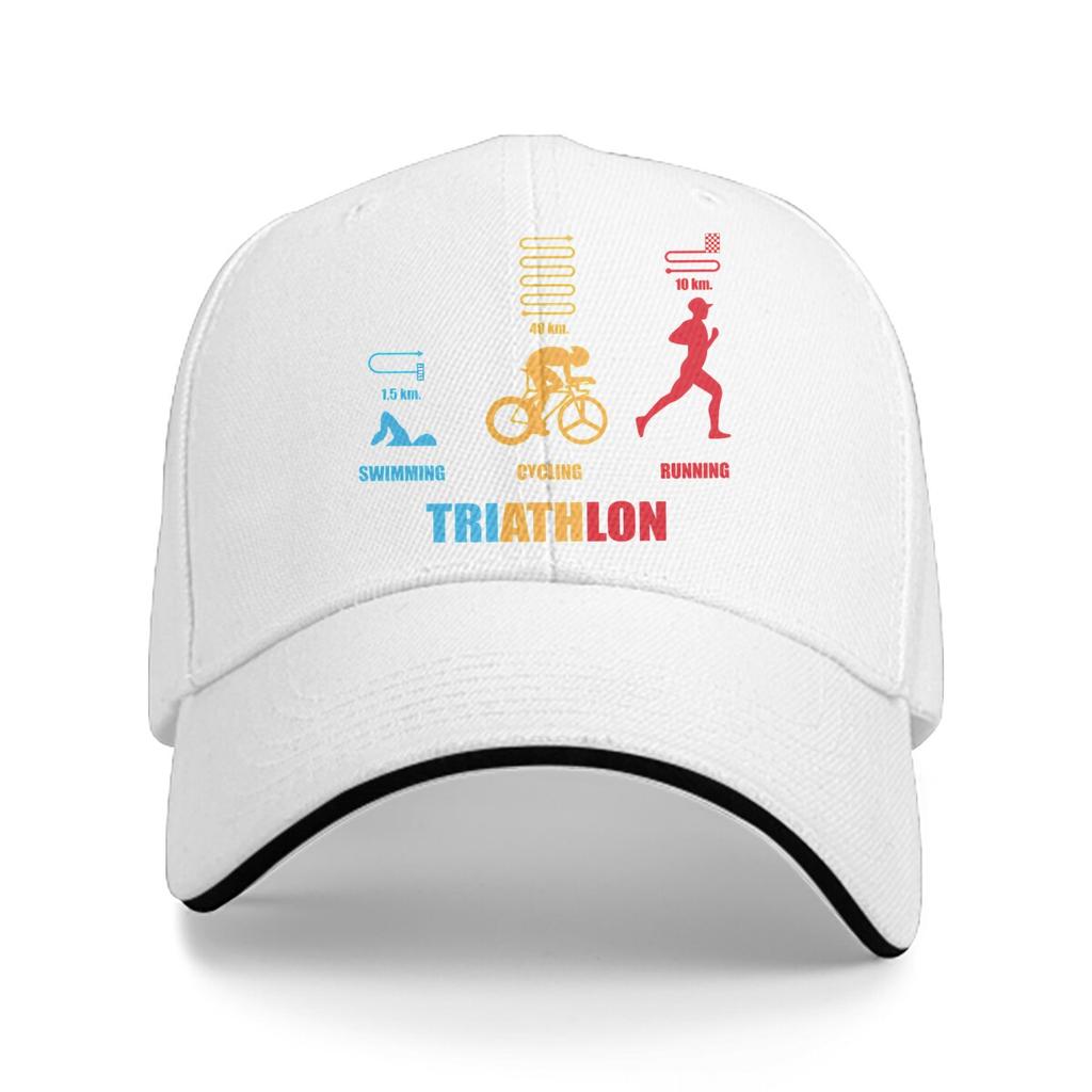 Triathlon Mehrfarbige Mütze Schirmmütze Unisex Triathlon Bunte Personalisierte Schirmmützen