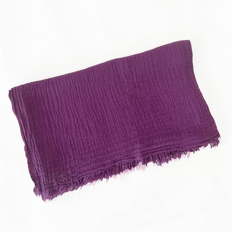 New Design Autumn Winter Women Warm Scarf Simple Solid Plain Linen Cotton Muslim Shawls Kerchief Wrap Head Hair Pashmina Stoles