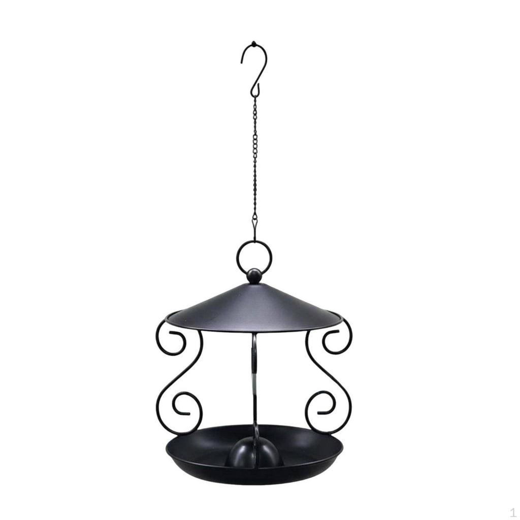 Wrought avian Feeder Weatherproof Hanging birds Weather Resistant Tray for Nature