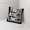 Triathlon Swim Bike Run Tri Life Pillow Case For Sofa Decor Car Office Room Printing Cushion Cover Decorations and Protector