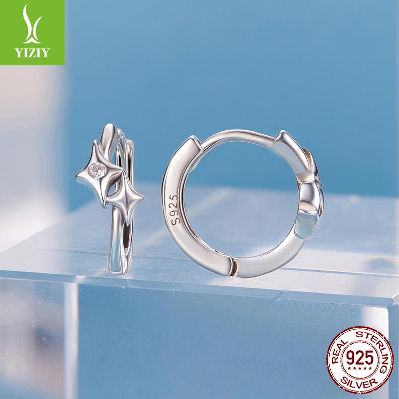 

Серьги-клипсы Shining Star Женские серьги-кольца в стиле мечты, модные, звезда, серебро 925 пробы 925 silver