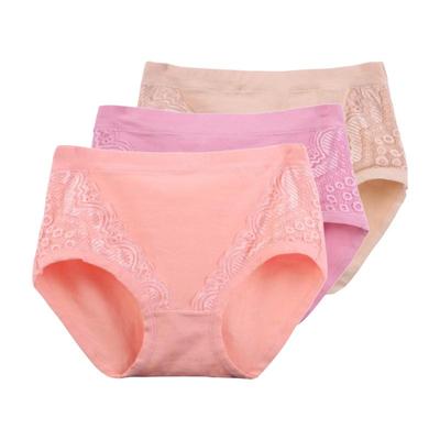 3pcs Women's Underwear Comfortable Panties Plus Size Ladies Underpants Mother Briefs Breathable Undies