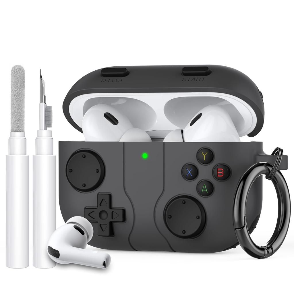 2026 Earphone Case for AirPods Pro 3/4 Retro Handheld Game Console Design Soft Silicone Protector Case Cover For Apple Airpods 4