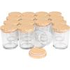Borcan minimalist din sticlă borosilicată personalizat cu capac, imprimare offset pentru lumânări parfumate de Crăciun, suporturi pentru lumânări tip pastilă