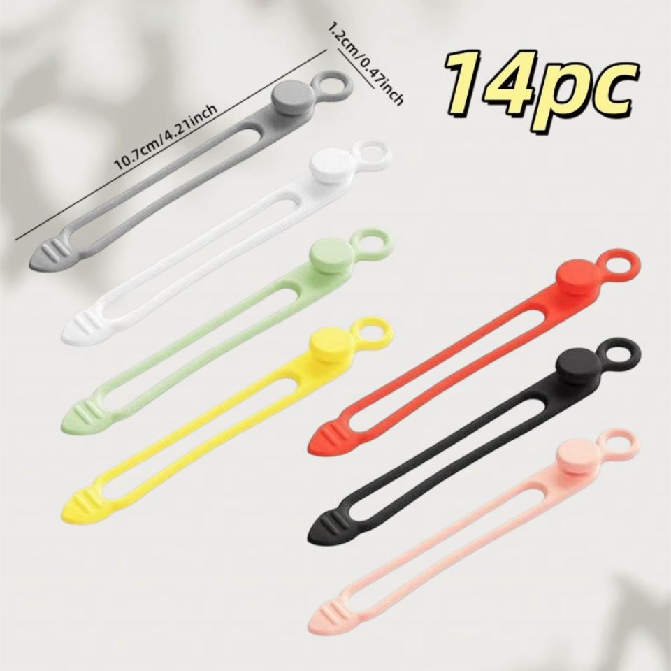 

Silicone zip ties, reusable wire organizer, suitable for charging cables of mobile phones, tablets, headphones, or other devices