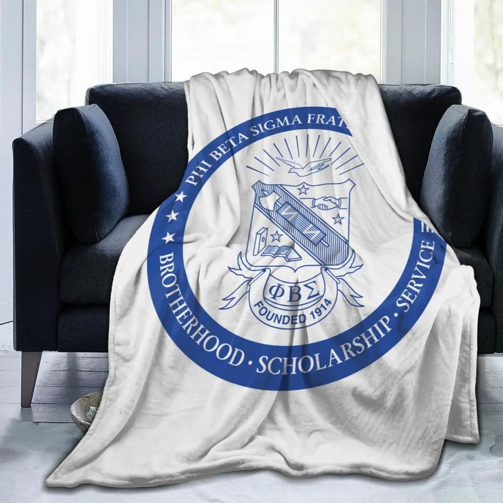3D Print Phi Beta Sigma Fraternity PBS Blanket Soft Sofa Cover Throw Blanket Fleece Tapestry Warm Bed Blankets for Bedroom Couch