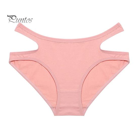 Women Panties Hollow Out Mid Waist Solid Color Stretchy Soft Anti-septic Breathable Seamless Anti-exposure Lady Briefs Female Underpants Underwear